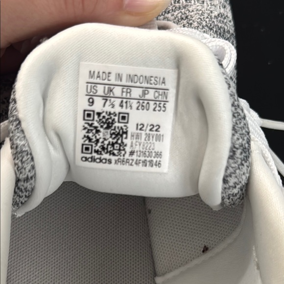 Adidas Cloudfoam Comfort White Grey Knit Shoes NWT - Picture 7 of 7